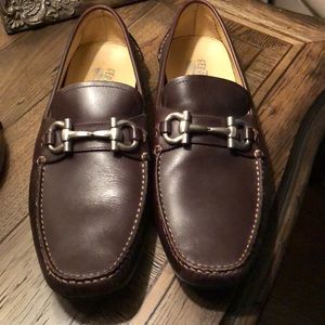 Salvatore Ferragamo Brown Leather Loafers!